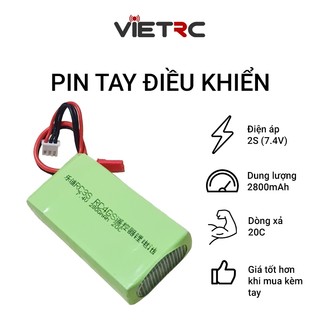 Pin sạc tay điều khiển dung lượng cao 7.4V 2800mAh 20C cho tx tàu, xe điều khiển từ xa