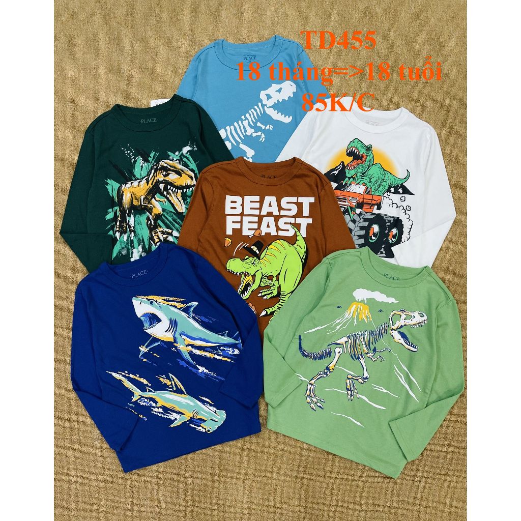 * Mã TD455: Áo bé trai 2023 VNXK dư xịn. Hình in rất đẹp, màu sắc phong phú.