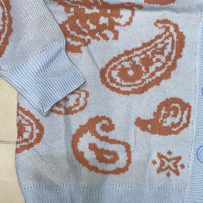 VOTE21FW CARDIGAN - Áo Khoác Len Hoạ Tiết Trendy Unisex