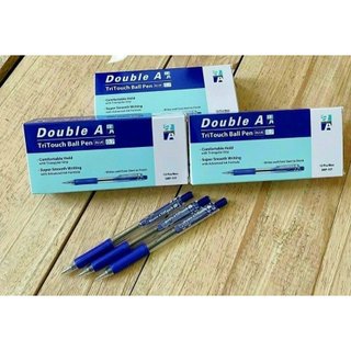 Bút bi Double A, mực xanh (12 cây/hộp)