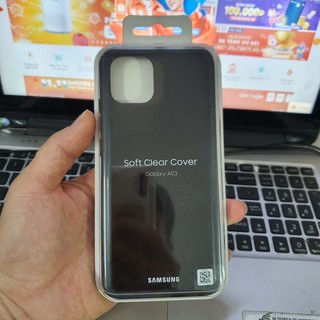 Ốp Samsung A03 Silicon Chống Bẩn Chính Hãng, Fullbox, New Seal, Màu Đen