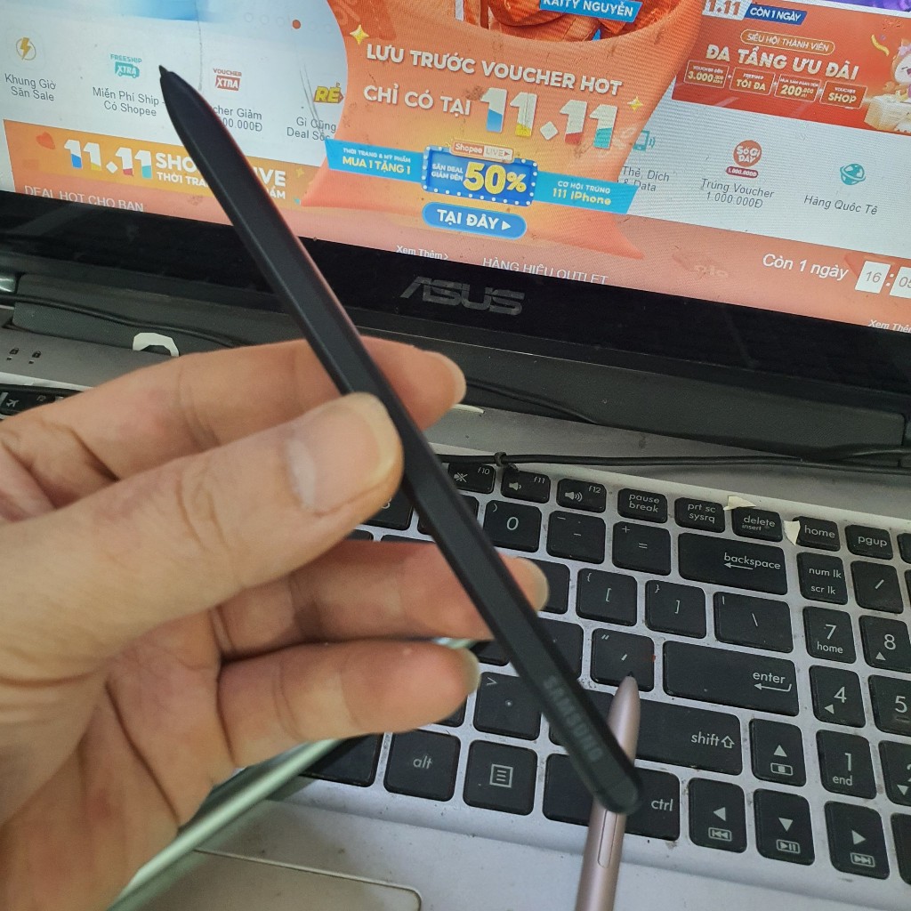 Bút Spen Tab S7 FE Chính Hãng Samsung, New Nobox, Tương Thich Cảm Ứng Nhiều Dòng Máy: S21 Ultra, Tab S6, Tab S8...