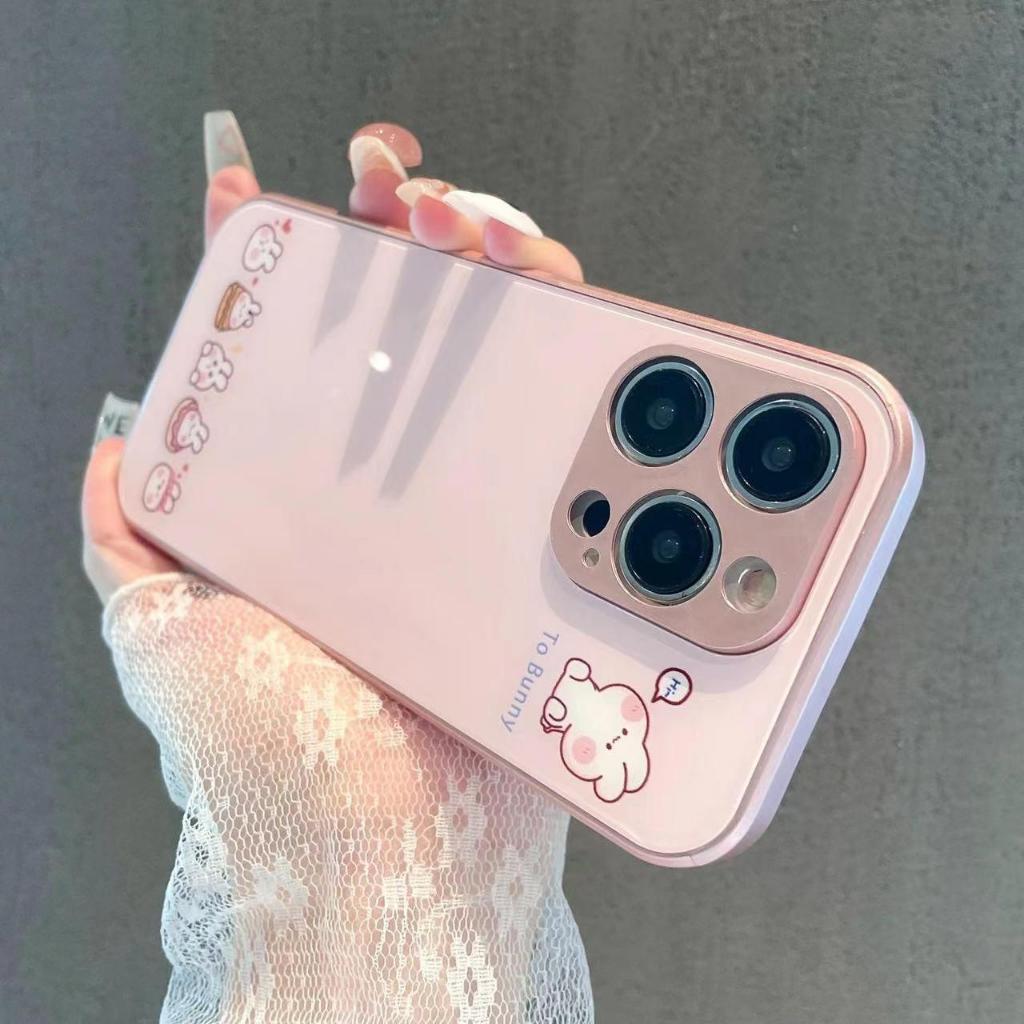 Ốp lưng iphone mặt kính hình thỏ X, Xs, XsMax, 11, 11ProMax, 12, 12ProMax, 13, 13ProMax,14Promax, 15Promax