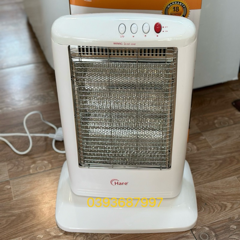 Quạt sưởi Hare, Đèn sưởi Hare, Đèn sưởi Halogen không gây khô da thân thiện môi trường-Bảo hành 18 Tháng