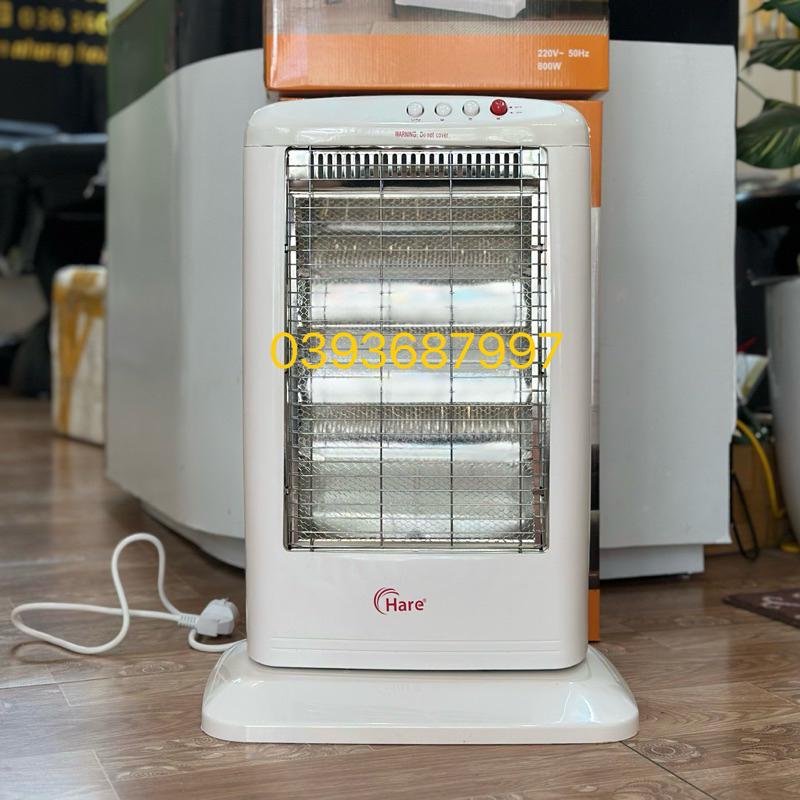 Quạt sưởi Hare, Đèn sưởi Hare, Đèn sưởi Halogen không gây khô da thân thiện môi trường-Bảo hành 18 Tháng