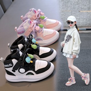  Giày Thể Thao Siêu Nhẹ Giày Cổ Cao Cho Bé Trai Bé Gái 3 Tuổi Đến 10 Tuổi Quai Dán Độn Đế Kèm 2 Tag Hoạt Hình 