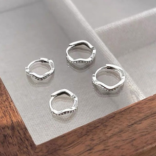 Khuyên tai bông tai dạng khoen tròn đá ziczac 3 size (có bán lẻ 1 chiếc) I 2 GIRLS ACCESSORIES I