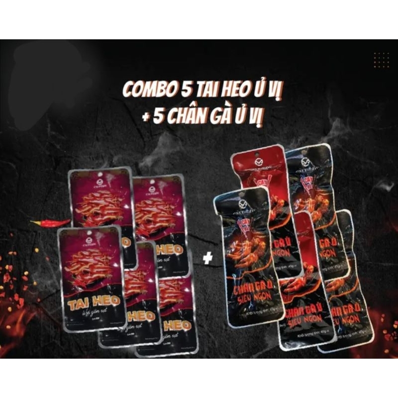 Combo 5 sụn tai heo và 5 chân gà rút xương
