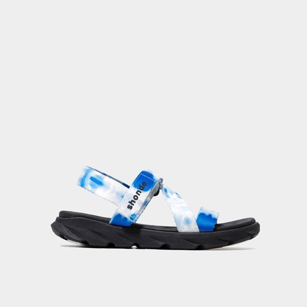 Sandal Shondo F6 sport đế đen loang khói xanh dương F6S1031