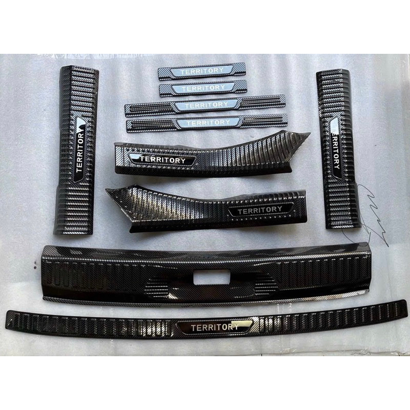 Ốp nẹp viền bậc cửa, bậc cốp Ford Territory - Carbon