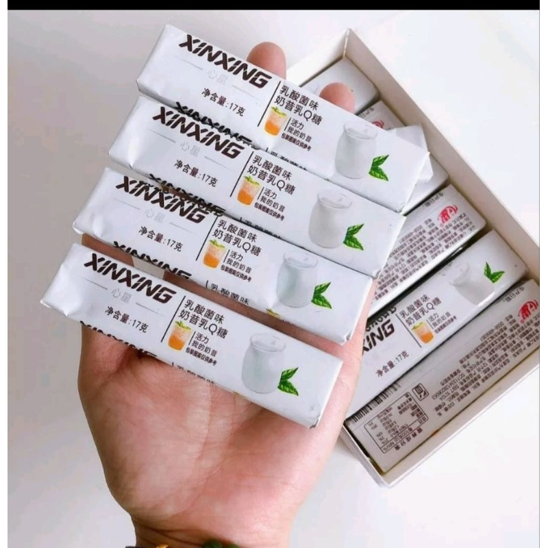 Kẹo sữa chua hoa quả các vị, kẹo mềm trái cây thanh 17gr, đồ ăn vặt nội địa trung