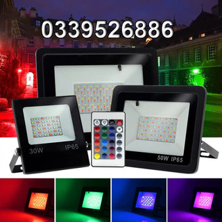 Đèn Pha Led Đổi màu RGB 10W 20W 30W 50W Có Điều Khiển