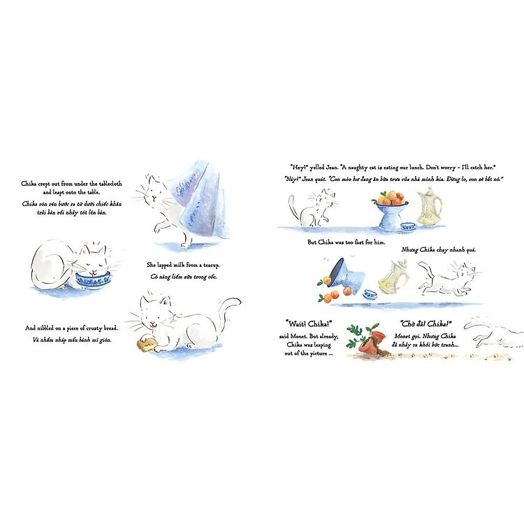 Sách Thiếu Nhi Song Ngữ - Monet’s Cat – Nàng Mèo Của Monet