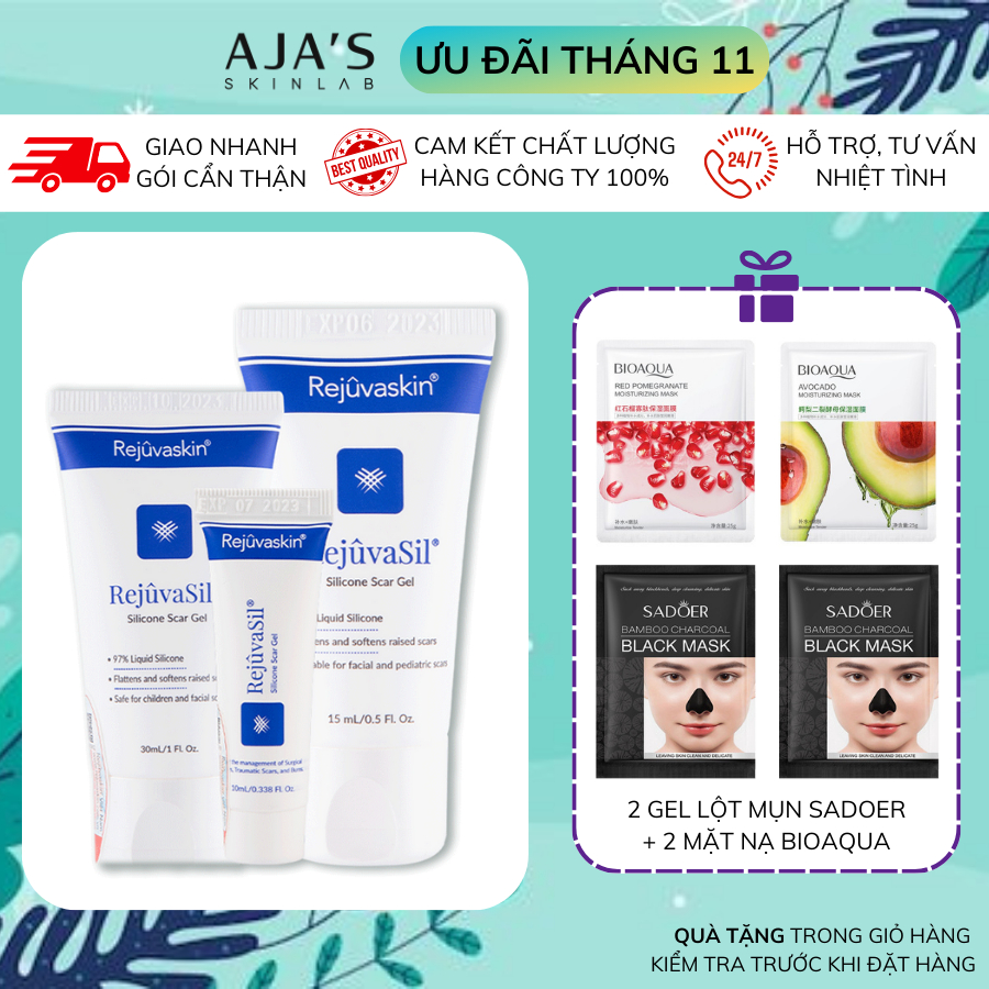 Gel ngăn ngừa và làm xẹp sẹo lồi, phì đại Rejuvasil REJUVASKIN 10ml/ 15ml/ 30ml - AJA'S SKINLAB