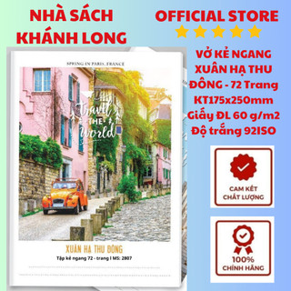 VỞ KẺ NGANG XUÂN HẠ THU ĐÔNG 72 TRANG Cao cấp