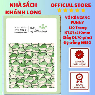 VỞ KẺ NGANG FUNNY CAO CẤP ( 80,120,200 TRANG)