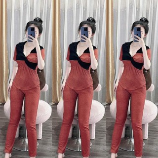 Set đồ bộ ống rộng rút eo mặc nhà