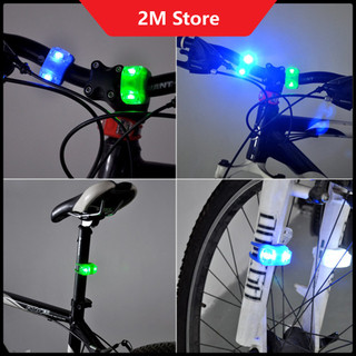 (CHỌN MÀU) Đèn Ếch Silicon Gắn Xe Đạp Với 2 Bóng LED Và 3 Chế Độ Sáng