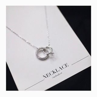 Dây chuyền bạc nữ 2 nhẫn lồng nhau mang ý nghĩa như một lời hứa dành cho nhau - Trang sức bạc Nobsilver