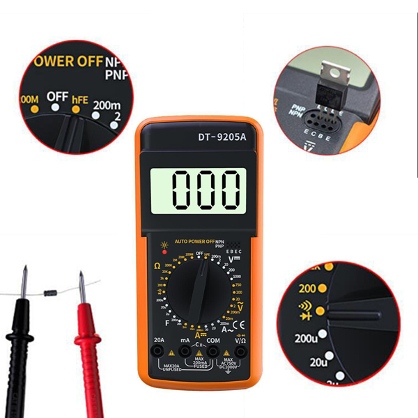 Đồng hồ đo điện áp, dòng điện DT9205A , XL830L , DT832