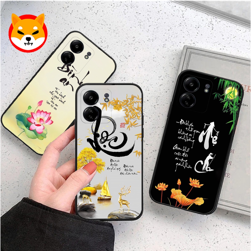 Ốp Xiaomi Redmi 13C bộ hình thư pháp sang trọng | OC CHO STORE
