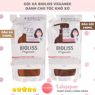 Cặp Gội xả BIOLISS VEGANEE Nhật Bản giảm rụng phục hồi tóc và làm chắc khỏe sợi tóc