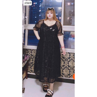 SALE - Đầm đi tiệc BIGSIZE Nút Nơ kiểu sang chãnh 17369