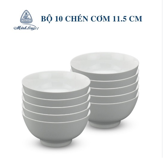 chén cơm sứ trắng Minh Long - chén cơm sứ minh long