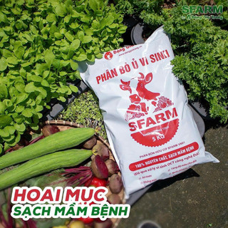 Phân bò ủ vi sinh sfarm bao 5kg - đặng gia trang