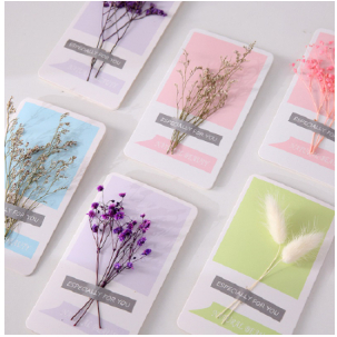 Thiệp hoa khô nhiều mẫu cực xinh - Card hoa cỏ handmade độc lạ - Quà tặng 8/3 phong cách vintage DIY - MYNAMART