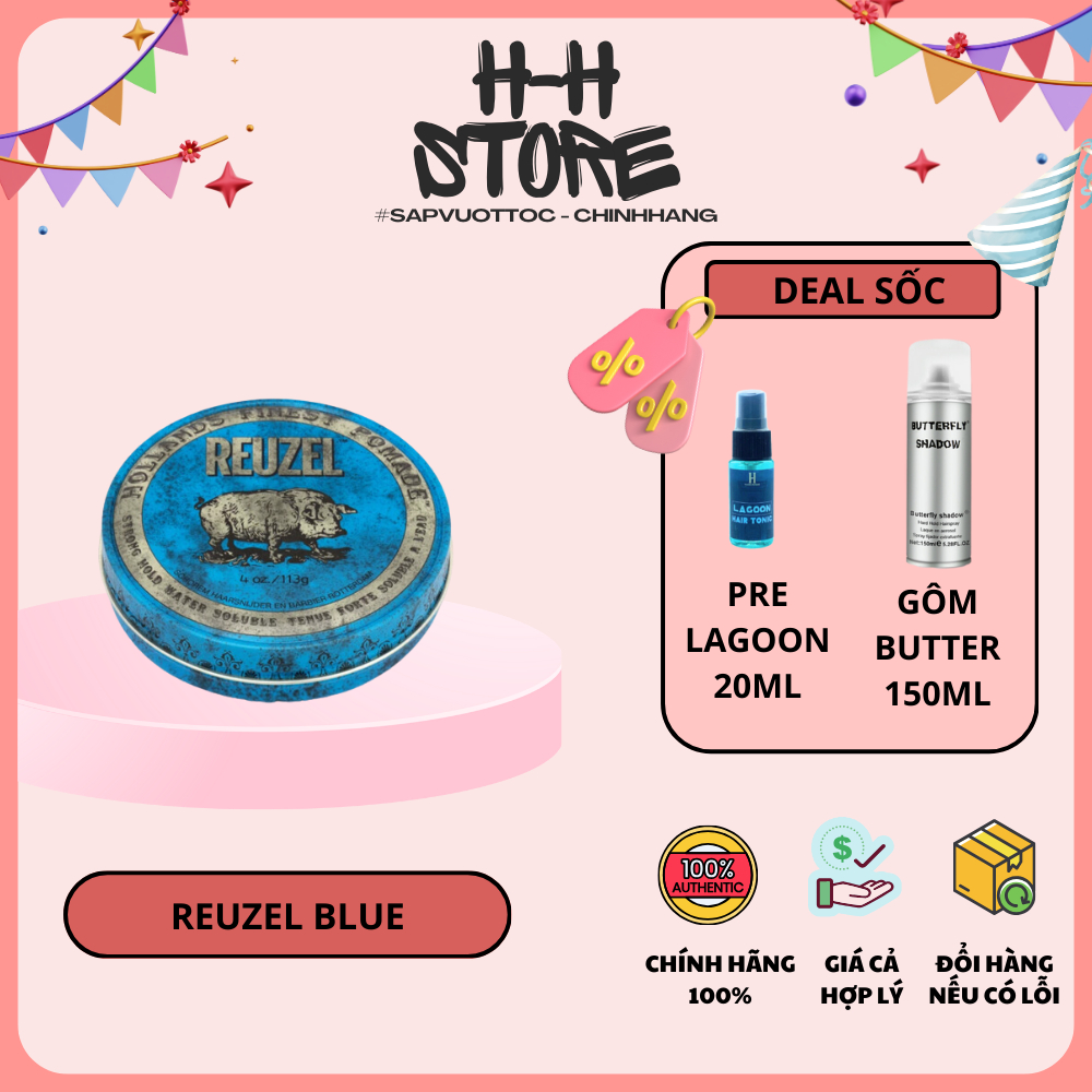 [DATE 16/5/25] [ CHÍNH HÃNG ]  Tạo kiểu tóc Reuzel Blue Pomade 113g