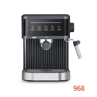 Máy pha cà phê, máy pha cafe  tự động 968 có vòi đánh sữa, áp suất 20 ba