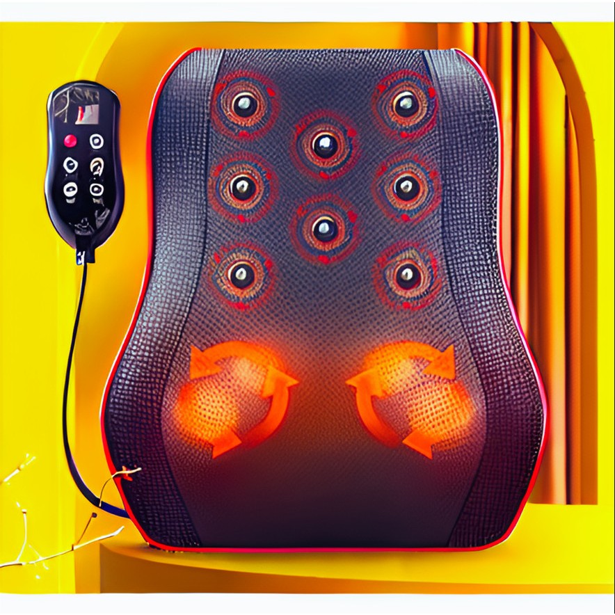 Gối Massage Cổ Vai Gáy  20 Bi Thế Hệ Mới, Máy Massage Hồng Ngoại  2023 Cao Cấp Nguyên Hộp