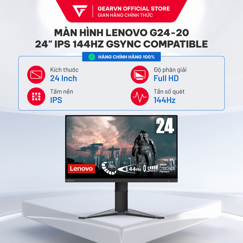 Màn hình Lenovo G24-20 24" IPS 144Hz Gsync compatible