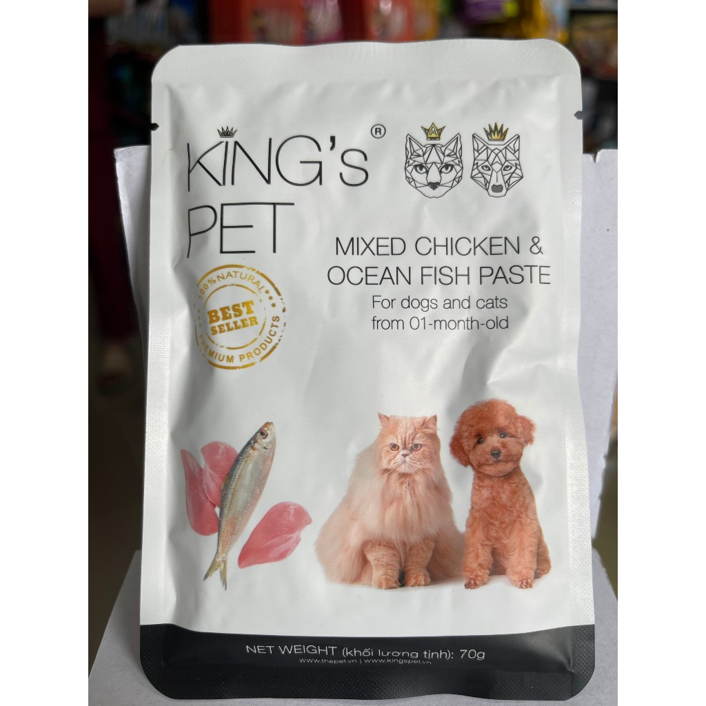 Pate King's Pet 70g - Pate tươi cho chó mèo siêu tiết kiệm