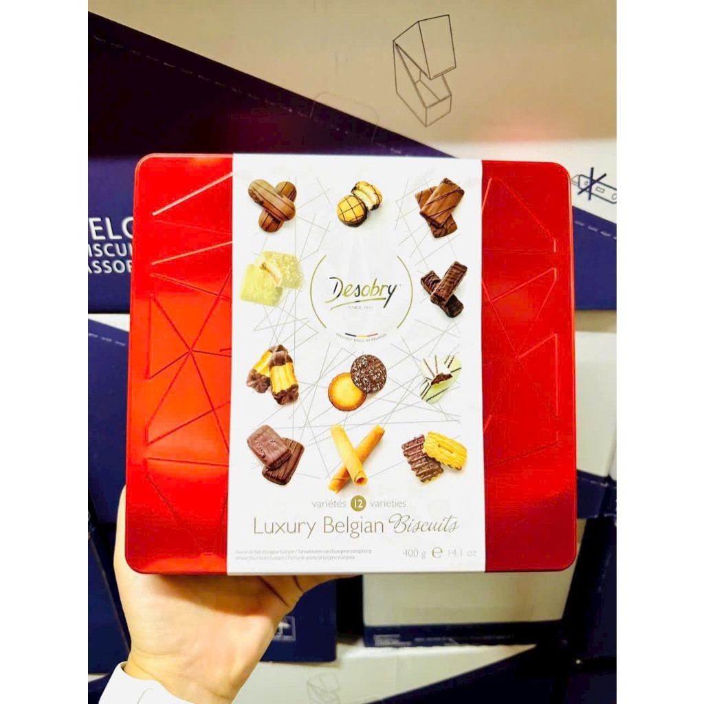 Bánh Phủ Socola Desobry Hộp Thiếc 400g