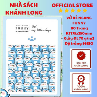 VỞ KẺ NGANG FUNNY CAO CẤP ( 80,120,200 TRANG)