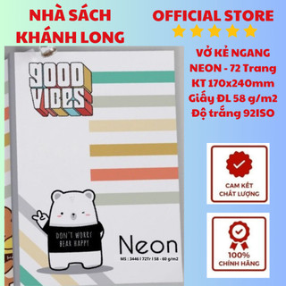 VỞ KẺ NGANG NEON 72 TRANG
