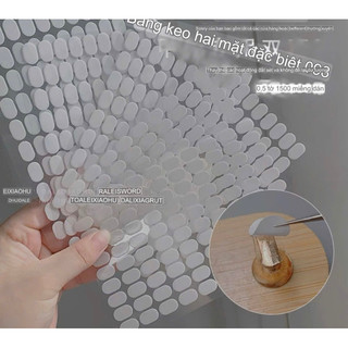 Keo silicon dán đế móng làm mẫu - tờ gồm 100 miếng keo trong