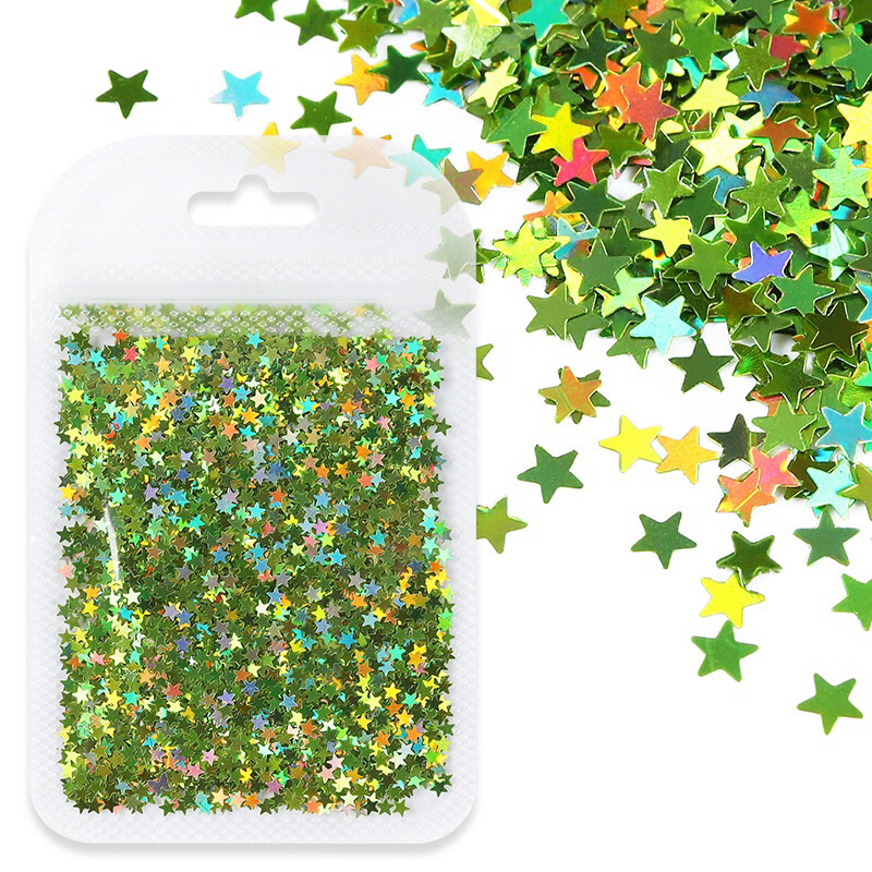 Kim Tuyến Ngũ Sắc Hình Ngôi Sao 4mm Trang Trí Nail Art Thủ Công Handmade Slime - Trường Thịnh Sài Gòn