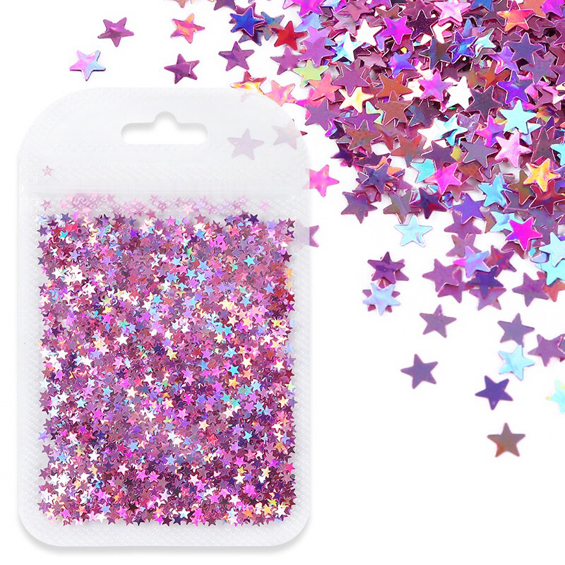 Kim Tuyến Ngũ Sắc Hình Ngôi Sao 4mm Trang Trí Nail Art Thủ Công Handmade Slime - Trường Thịnh Sài Gòn