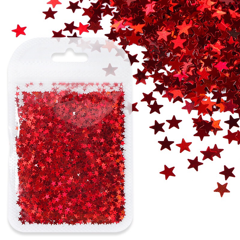 Kim Tuyến Ngũ Sắc Hình Ngôi Sao 4mm Trang Trí Nail Art Thủ Công Handmade Slime - Trường Thịnh Sài Gòn