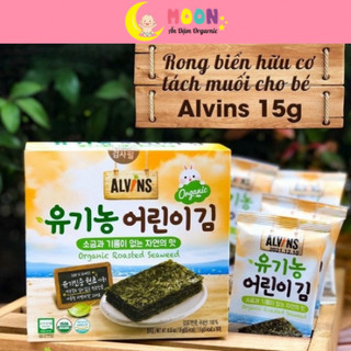 Rong biển hữu cơ tách muối Alvins date 01/2025 ( hộp 10 gói nhỏ)
