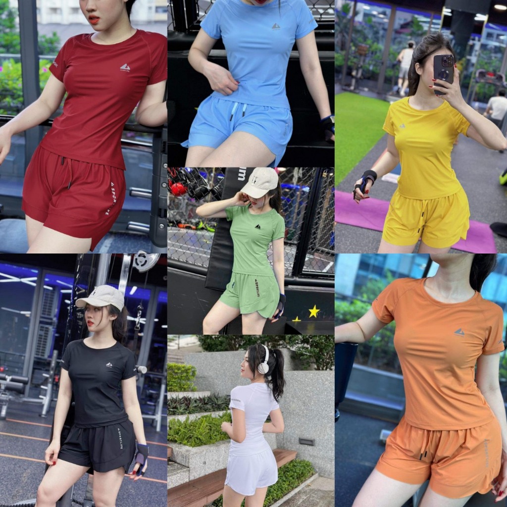 Bộ thể thao thun lạnh quần hai lớp có túi size 40-78kg