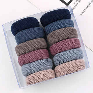 Combo hộp thun cột tóc bằng len mềm cao cấp cho nữ