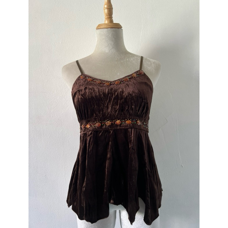 H2429 áo dây nữ si