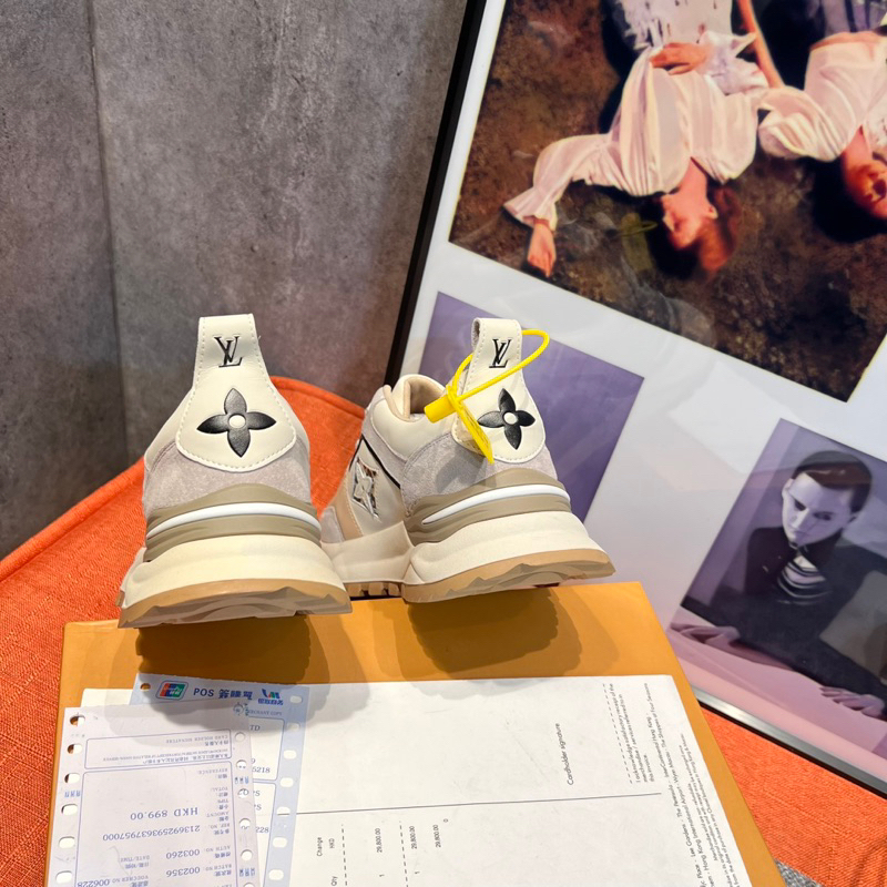 Giày thể thao sneaker lv hoạ tiết viền đen pha fullbox