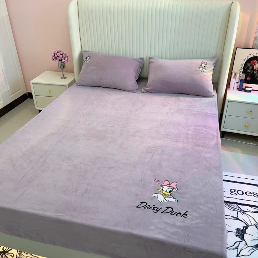 Ga Gối Nhung Sữa Disney, Sét Ga Kèm 2 Vỏ Gối Nhung Sữa Hoạ Tiết Disney Vô Cùng Xinh Xắn