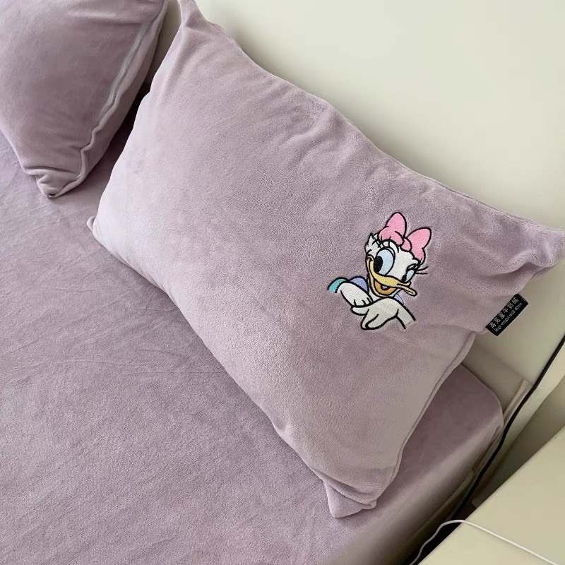 Ga Gối Nhung Sữa Disney, Sét Ga Kèm 2 Vỏ Gối Nhung Sữa Hoạ Tiết Disney Vô Cùng Xinh Xắn
