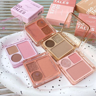   GOGO TALES  Phấn Mắt Và Má 3 Ô Bỏ Túi GOGO TALES SMALL POCKET GT614 